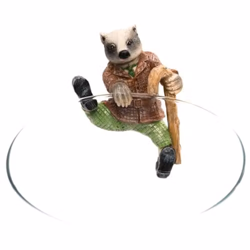 Jardinopia Full Colour Badger Hanging Ornament in Brown and Multicolour