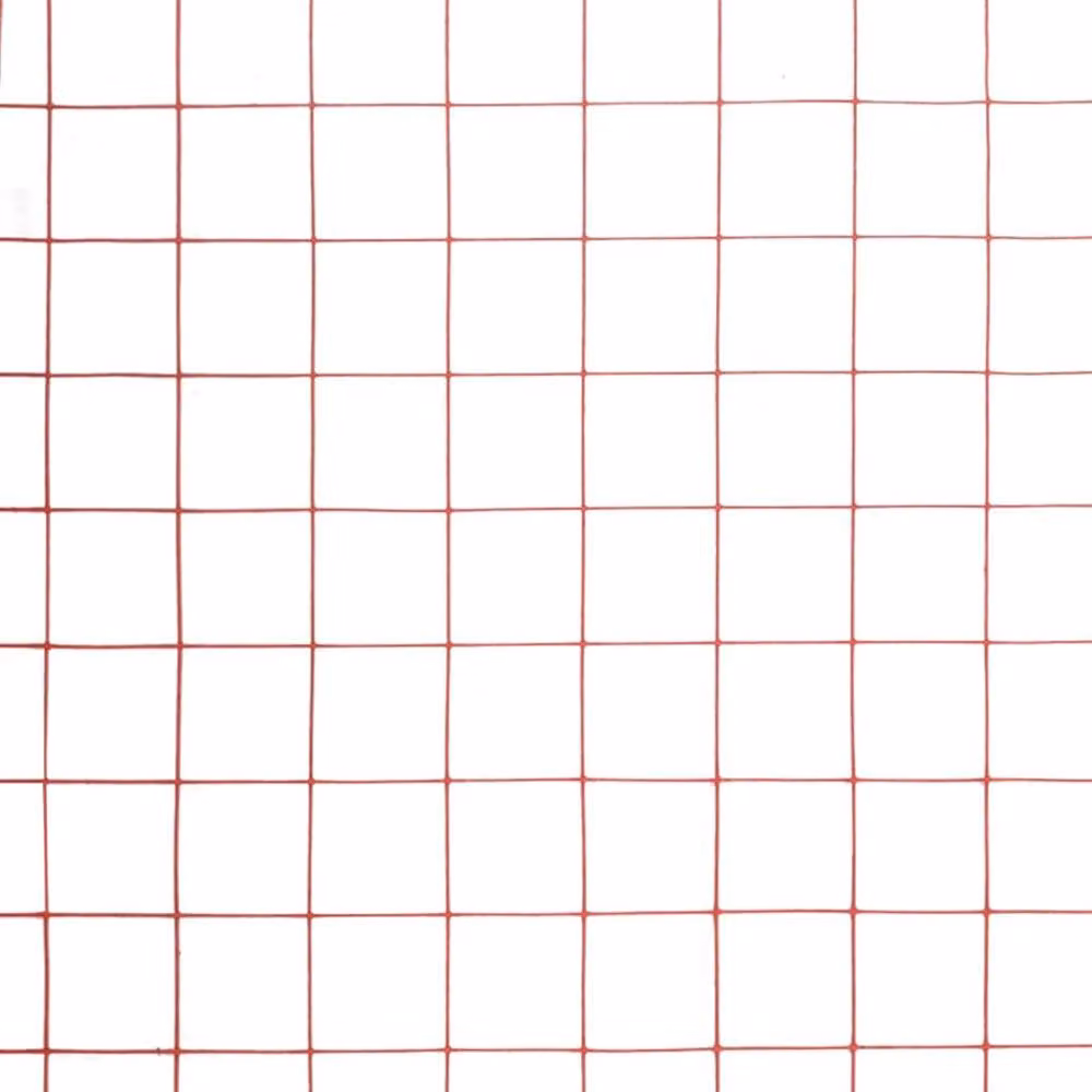 Berkfield Home Red PVC Coated Steel Chicken Wire Fence, 25 x 1 m – 3