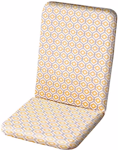 Livinluxury Water Repellent Full Chair Seat and Back Pad in Yellow and White