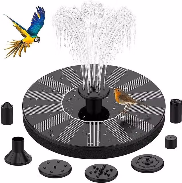 PAWNORA Black Solar Floating Fountain Pump for Garden Pools and Bird Baths – 1