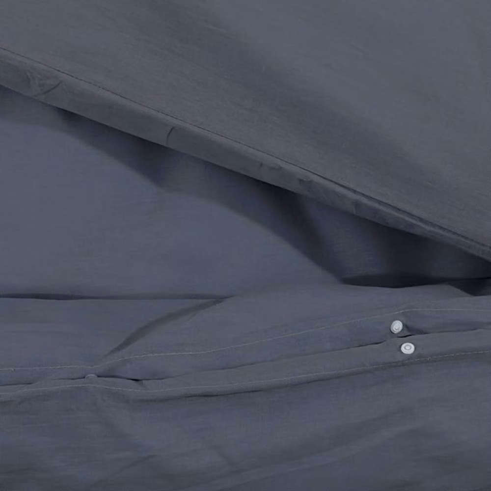 Berkfield Home Elegant Duvet Cover Set in Anthracite, W/D/H: 225 x 220 cm, Lightweight Microfibre – 5