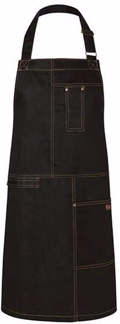 Karlowsky Urban Casual Style Bib Apron in Black