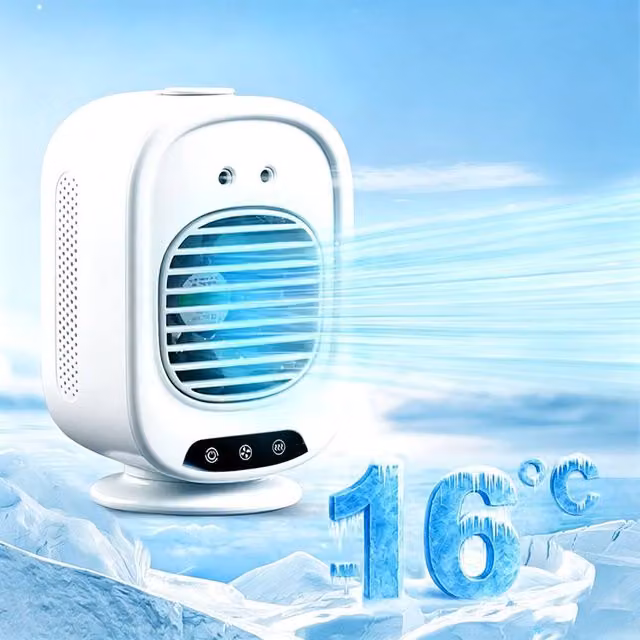 Quipulse Mini Ice Mist Smart Air Cooler, Non-oscillating, White – 1