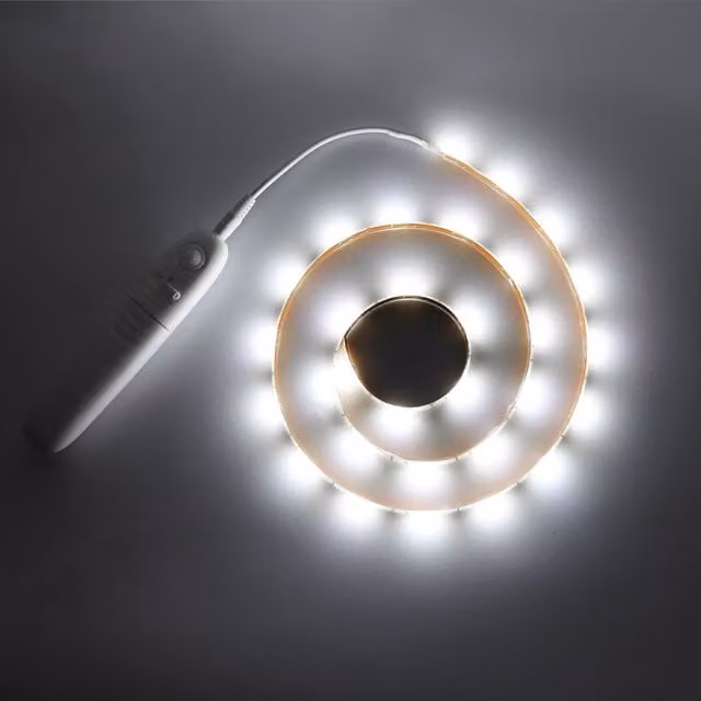 ExtraStar 1.7W LED Infrared Motion Sensor Strip Light, White, 1m