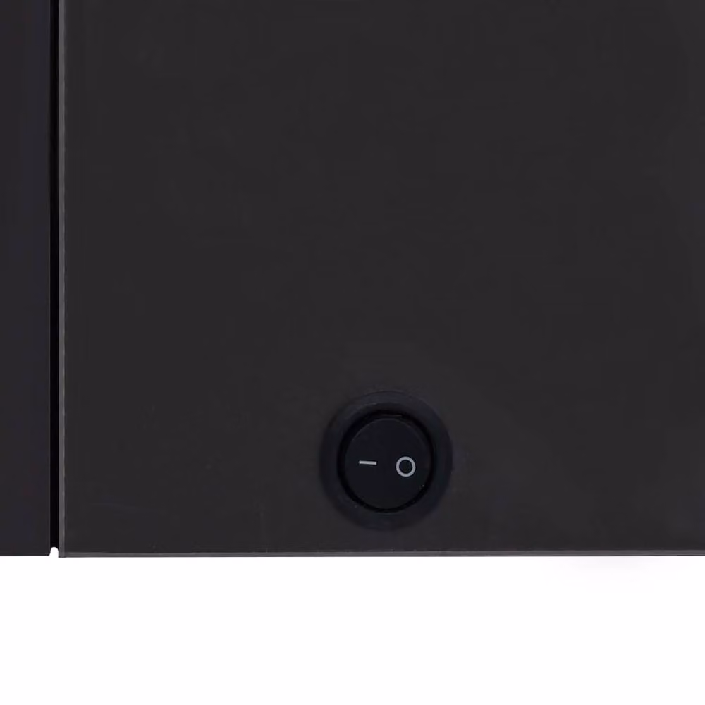 Berkfield Home LED Bathroom Mirror Cabinet in Black with Internal Shelves, W: 62 cm, D: 14 cm, H: 60 cm – 4