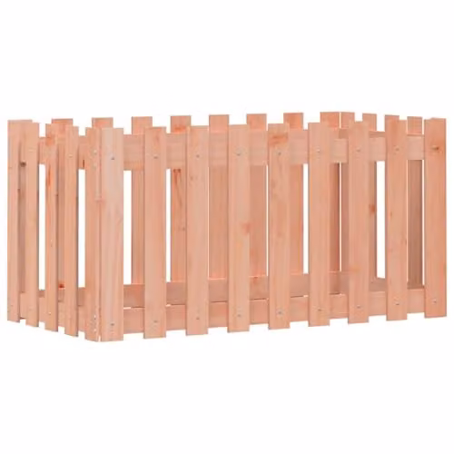 vidaXL Brown Wooden Garden Raised Bed with Fence Design, W: 100 cm, D: 50 cm, H: 50 cm