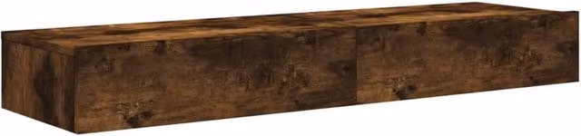 Berkfield Home Set of 2 Modern TV Cabinets with LED Lights in Smoked Oak Brown, W: 60 cm, D: 35 cm, H: 15.5 cm – 1