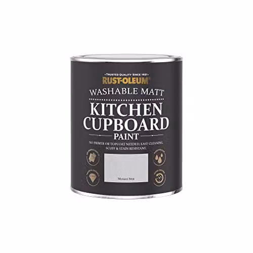 Rust-Oleum Matt Grey Water-Based Kitchen Cupboard Paint, 0.75 l – 2
