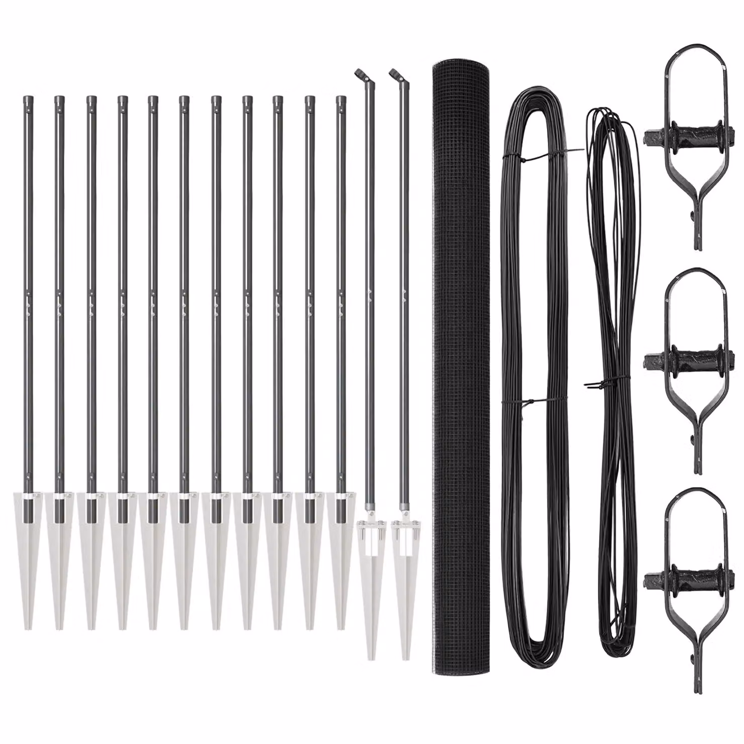 Berkfield Home Grey Welded Wire Fence with 13 Spike Posts, Steel, W: 25 m, H: 1.5 m – 2