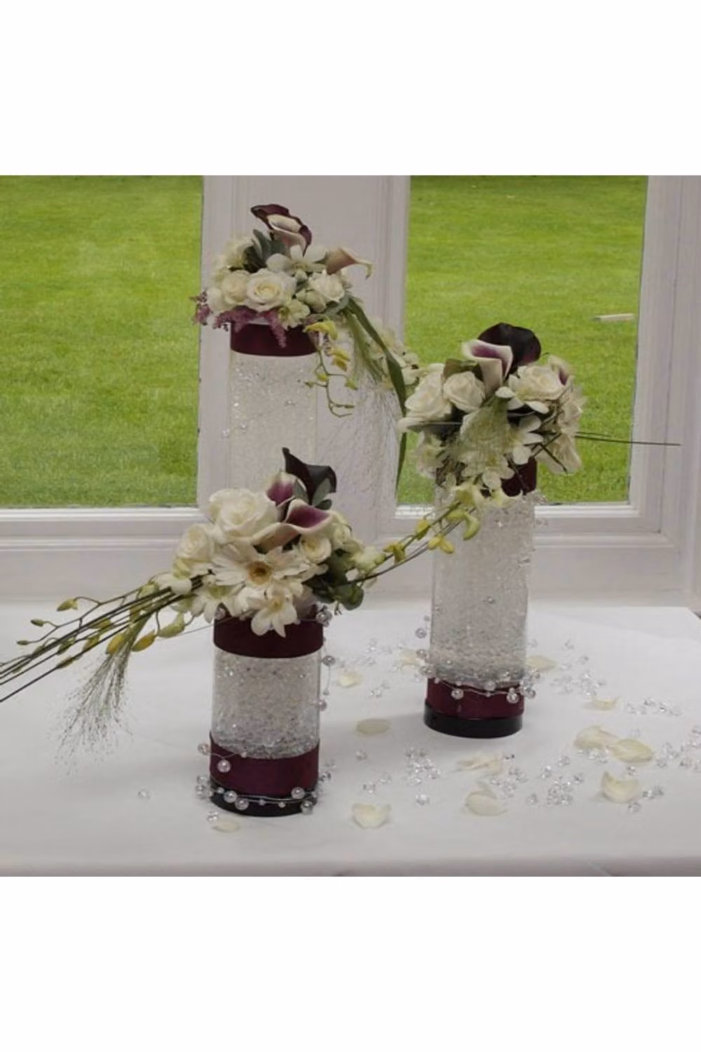 KDMD Transparent Glass Cylinder Vase, Height: 50 cm, Diameter: 11 cm – 3