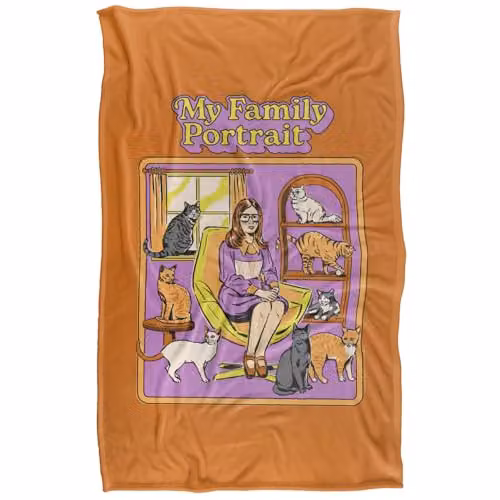 Steven Rhodes My Family Portrait Silky Touch Super Soft Fleece Throw Blanket, Multicolour, W/D/H: 91 x 147 cm – 5