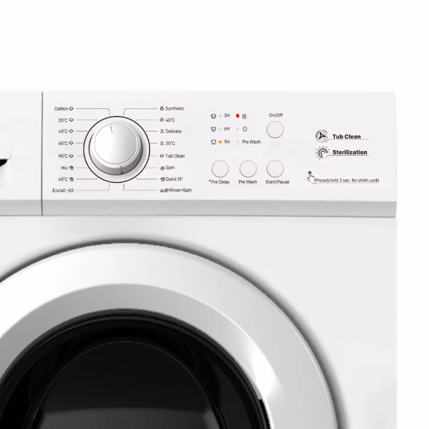 SIA SWM72200W/A White Freestanding Front Loader Washing Machine, 7kg Capacity, 1200RPM Spin Speed, A Energy Rating, with Child Lock and End Time Delay – 2