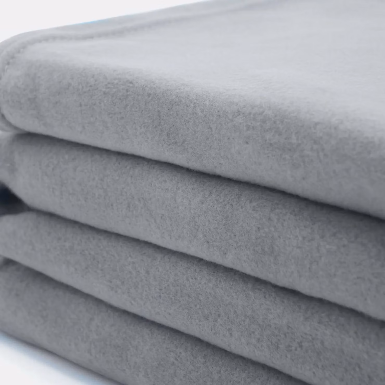 OHS Wholesale 10 Pack Plain Silver Grey Fleece Sofa Throw Blankets, W/D/H: 120 x 150 cm – 2