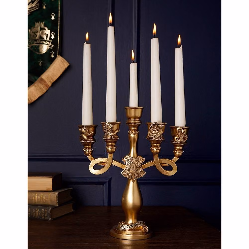 Warner Bros Harry Potter Alumni 3D Resin House Candelabra in Antique Gold – 2