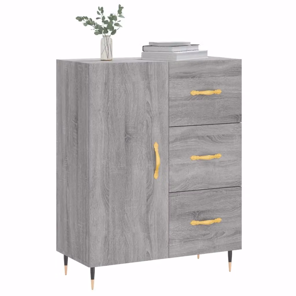 Berkfield Home Grey Sonoma Sideboard in Engineered Wood W/D/H: 69.5 x 34 x 90 cm – 2