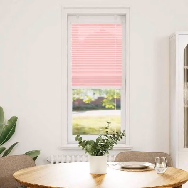 Berkfield Home Single Pleat Corded Blind in Pink, Polyester, W: 49.4 cm, H: 100 cm