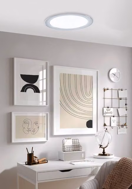 Eglo Fueva 5 LED Recessed Bathroom Spotlight in White and Chrome