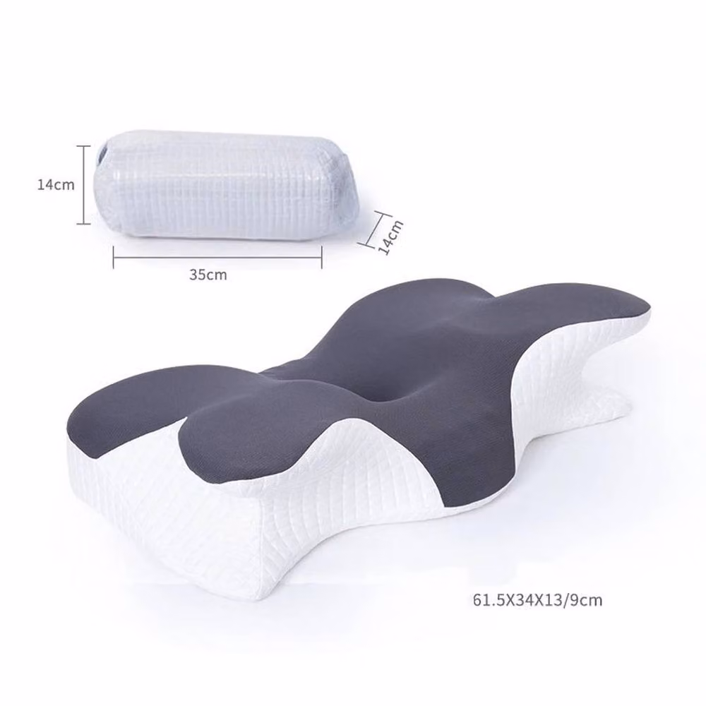 NESTLUNE Grey Memory Foam Wedge Pillow for Babies in Cot – 2