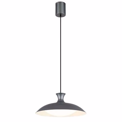 Globo Lighting Rocha Dome LED Pendant Lamp in Grey, Height: 150 cm