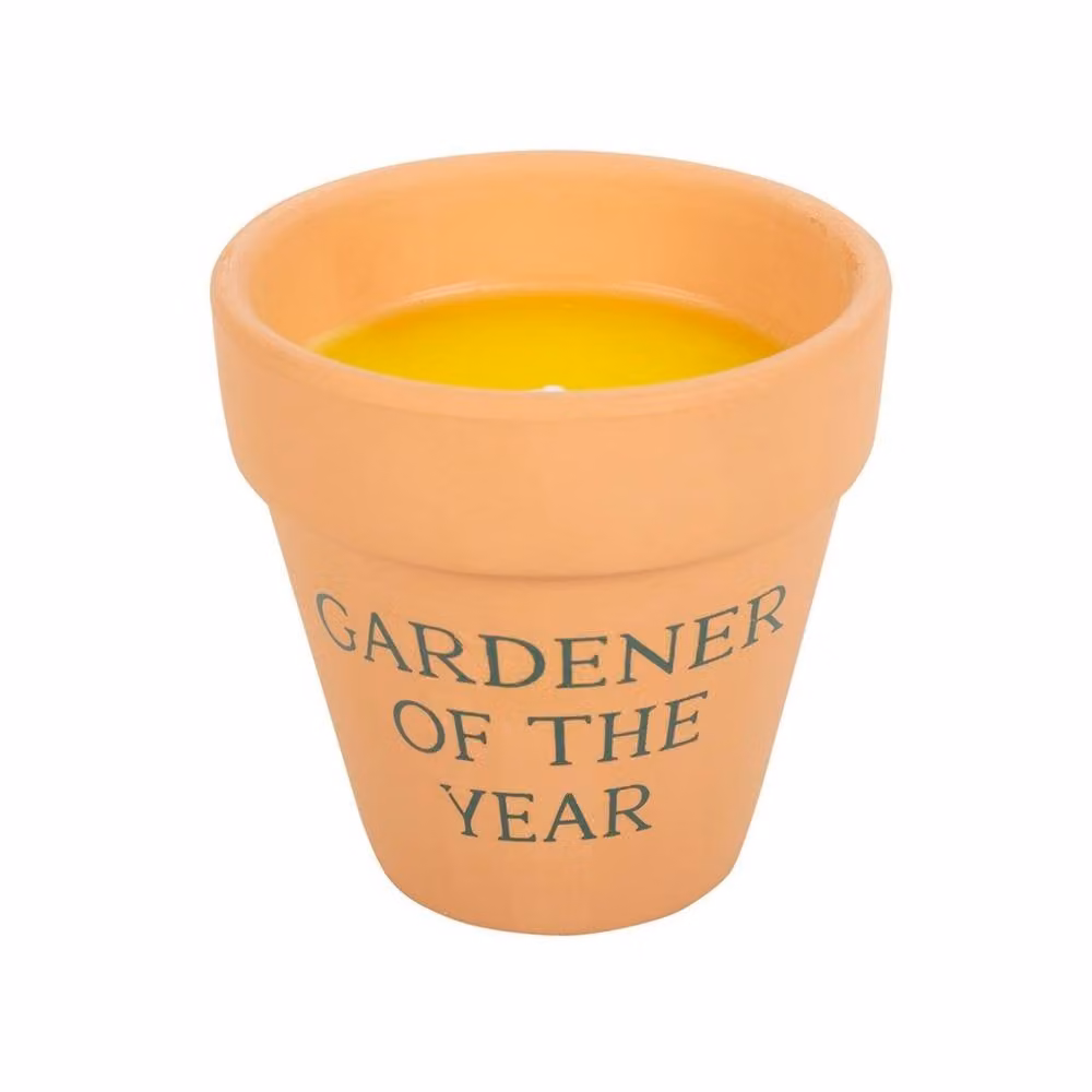 Uniqueful Gardener of the Year Citronella Candle in Orange Ceramic, 1 Pack – 3