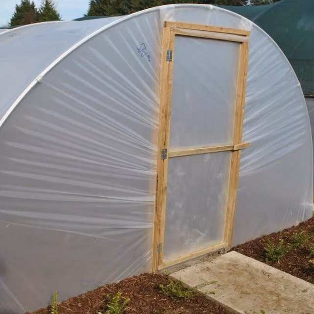Direct Polytunnels Heavy Duty Professional Full Curve Polytunnel Kit in Yellow and Transparent