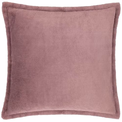 Furn Kallu Faux Fur Polyester Filled Square Cushion in Purple, 55 x 55 cm