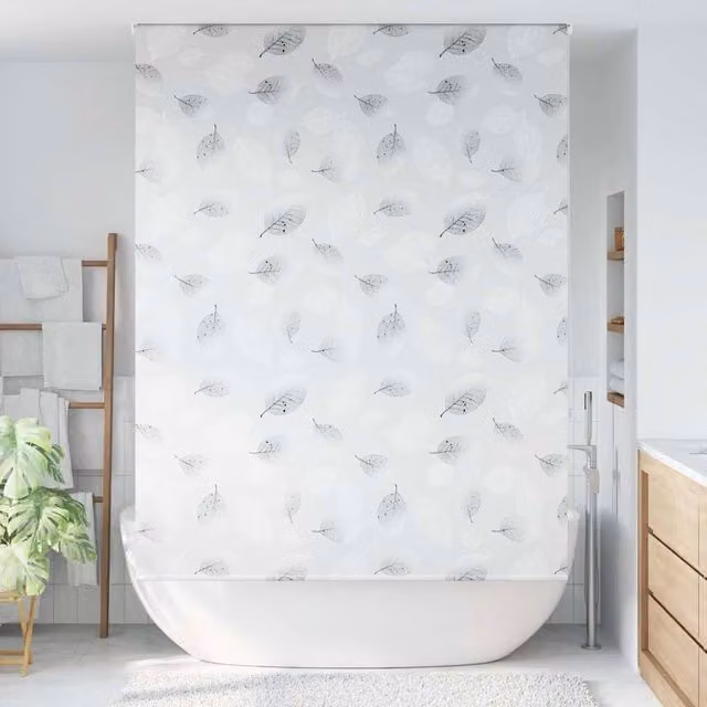 Berkfield Home Grey Opaque Shower Roller Blind, W: 160 cm, H: 240 cm