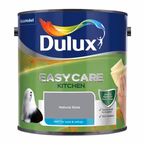 Dulux Matt Dispersion Paint, Grey, 2.5L – 2