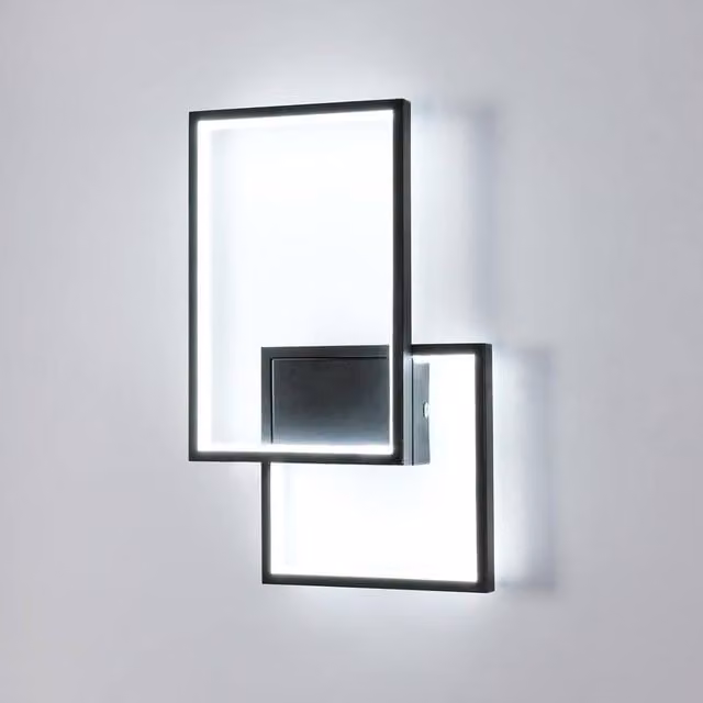 Goeco LED Square Indoor Wall Light, 34W, Black, Up and Down Lighting, 6500K Cool White – 1