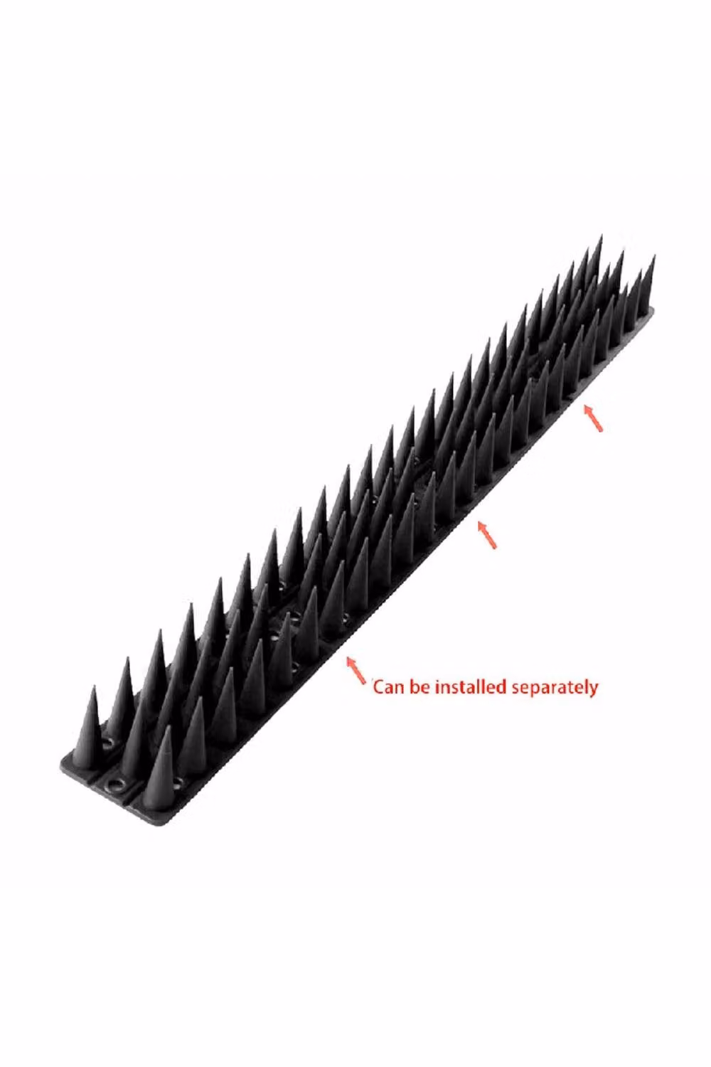 KDMD 12-Piece Black Plastic Anti-Bird Spike Deterrent for Pigeons, Cats and Dogs – 2