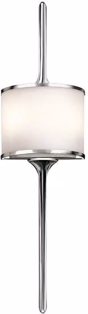 Netlighting Mona 2 Light Indoor Wall Light in Polished Chrome and Grey with G9 Bulbs