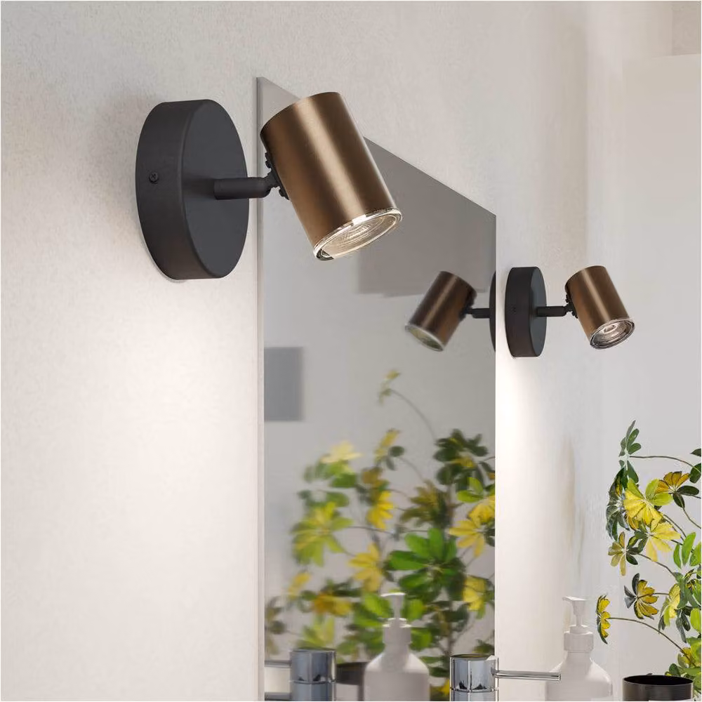 Loops 2 Pack Modern LED Ceiling Spotlight in Bronze and Black for Bathroom Lighting – 3