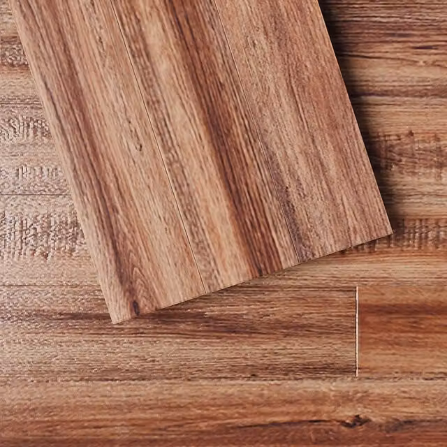 Komore 14 Piece Wood Look SPC Vinyl Flooring in Beige and Brown