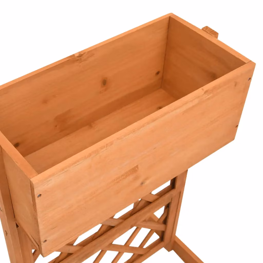 Berkfield Home Orange Wood Garden Trellis Planter W/D/H: 45 x 30 x 74 cm – 3