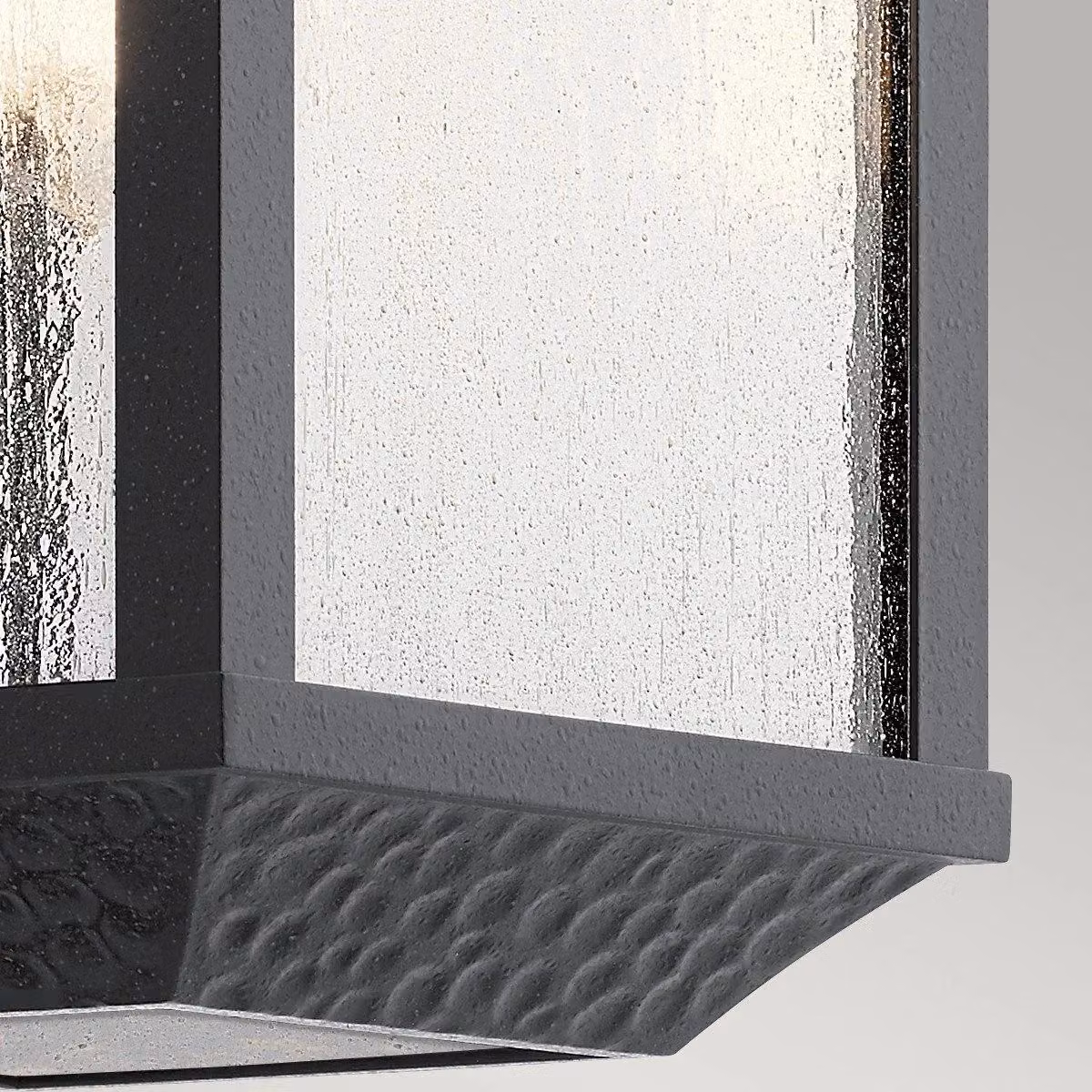 Netlighting Springfield Outdoor Medium Wall Lantern in Distressed Black with Transparent Glass and E27 Socket, IP44 Rated – 3