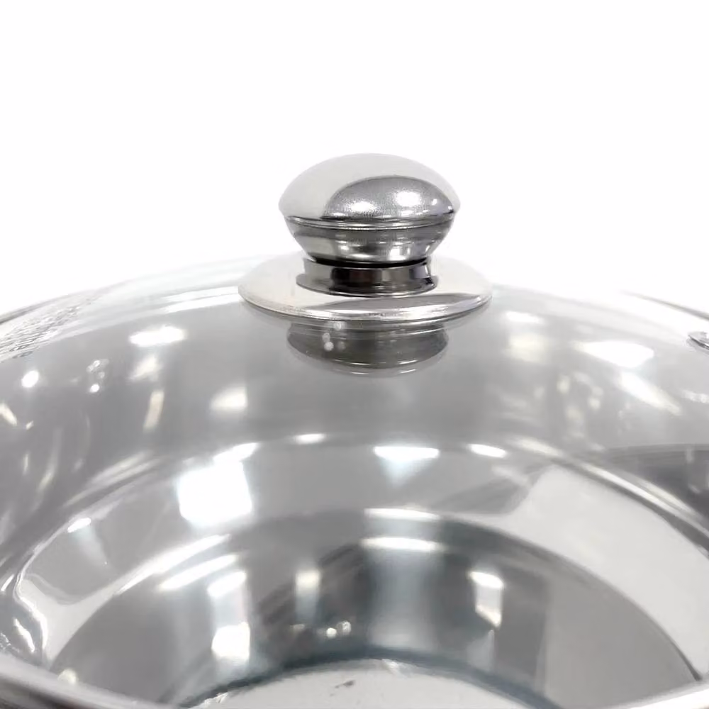 EONLION 4 Tier Stainless Steel Steamer Cooker Pot Set with Glass Lid, Silver, 24 cm – 3