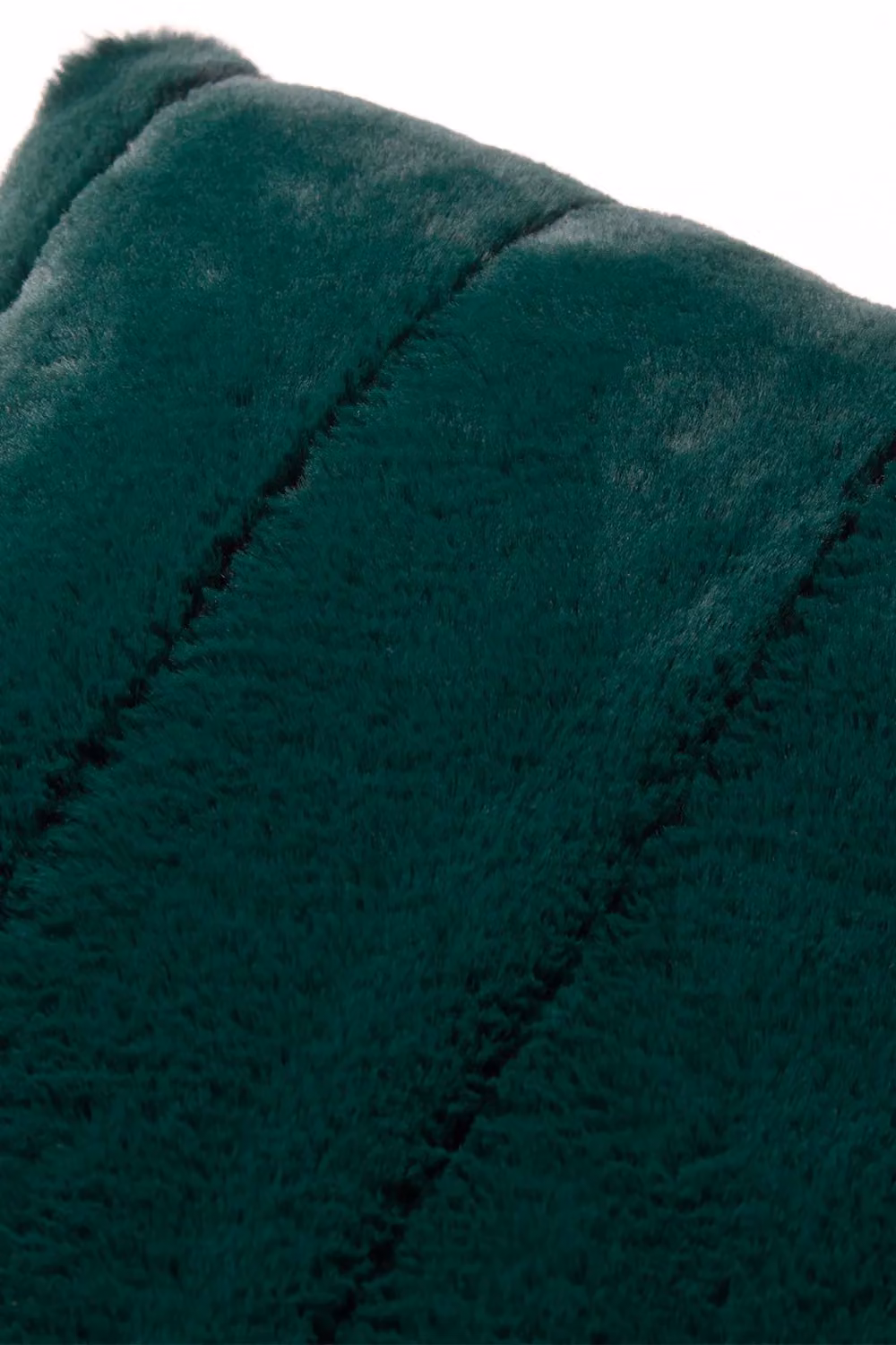 Paoletti Empress Faux Fur Velvet Square Cushion in Green, W/D/H: 45 x 45 x 45 cm – 3