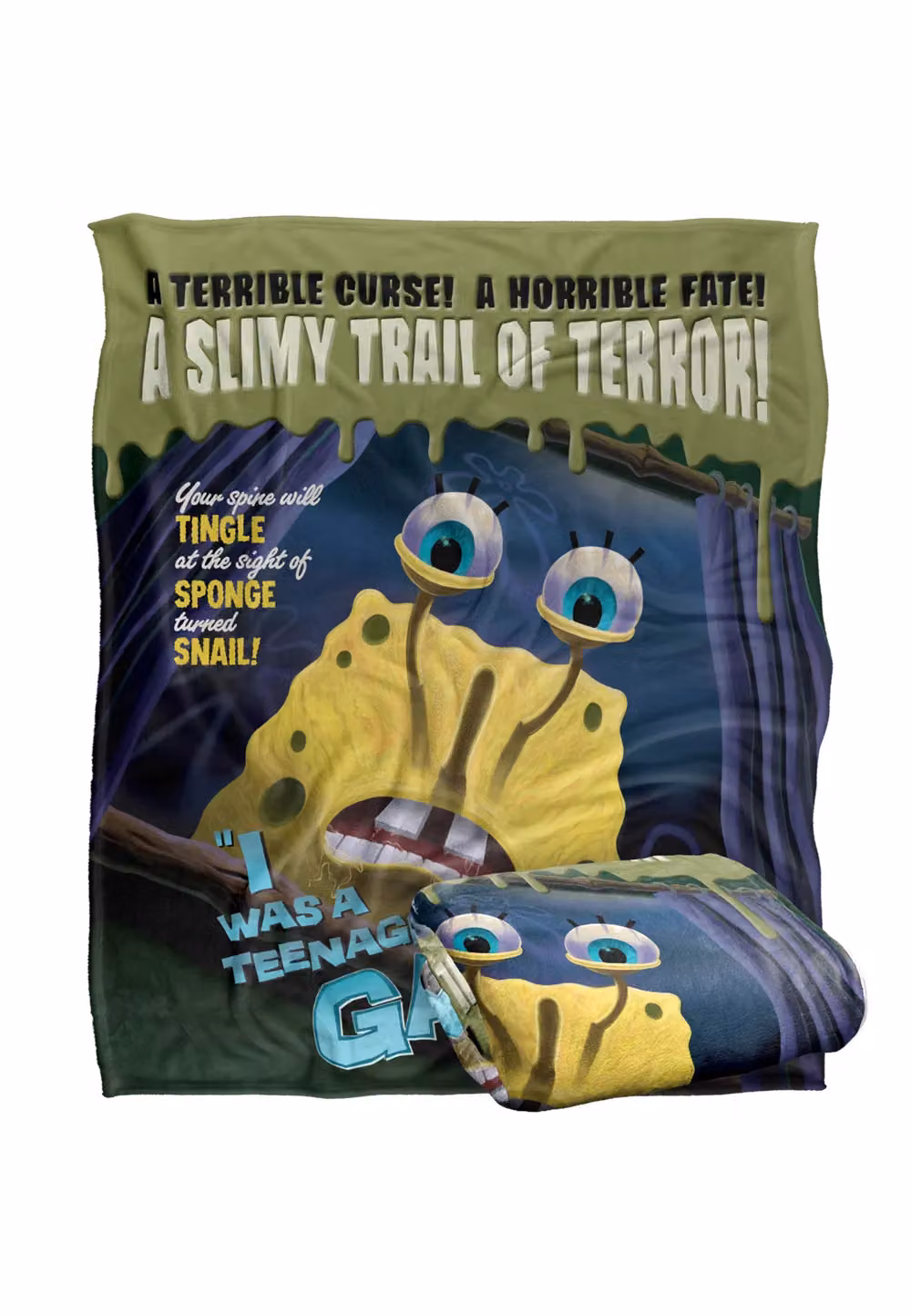 LOGOVISION Spongebob Teenage Gary Super Soft Microfibre Fleece Throw Blanket, Multicolour, W: 152 cm, D: 127 cm – 7