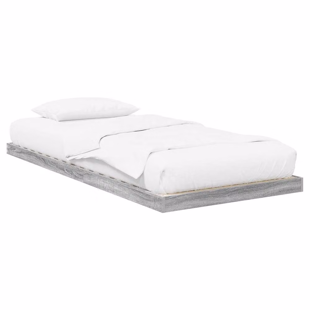Berkfield Home Grey Sonoma Floor Bed Frame in Engineered Wood, W: 80 cm, L: 200 cm – 2