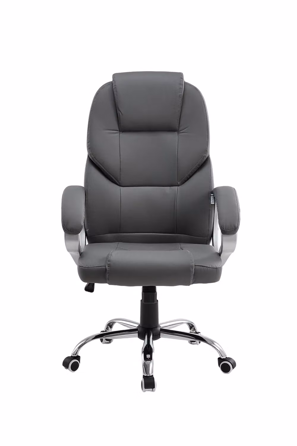Living and Home Grey Synthetic Leather Swivel Gaming Office Chair with Headrest and Armrests – 2
