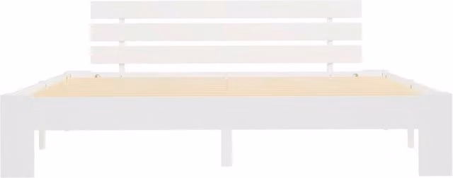 Berkfield Home Modern White Solid Pine Wood Bed Frame with Drawers W/D/H: 200 x 160 x 66 cm