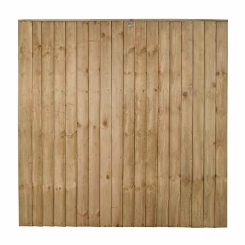 Forest Garden Pressure Treated Brown Vertical Board Fence Panel, Pack of 5 – 1