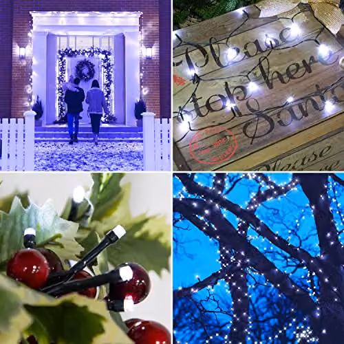 The Christmas Workshop LED Timer Lights in White, 50 Lights, Battery Operated for Indoor or Outdoor Decoration – 7