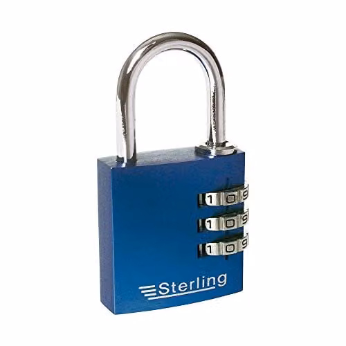 Sterling Combination Padlock in Assorted Colours