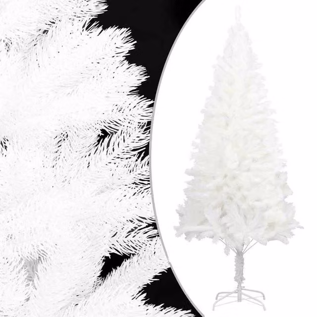 Berkfield Home Pre-lit Artificial Christmas Tree with Ball Set, White, Height: 120 cm – 1