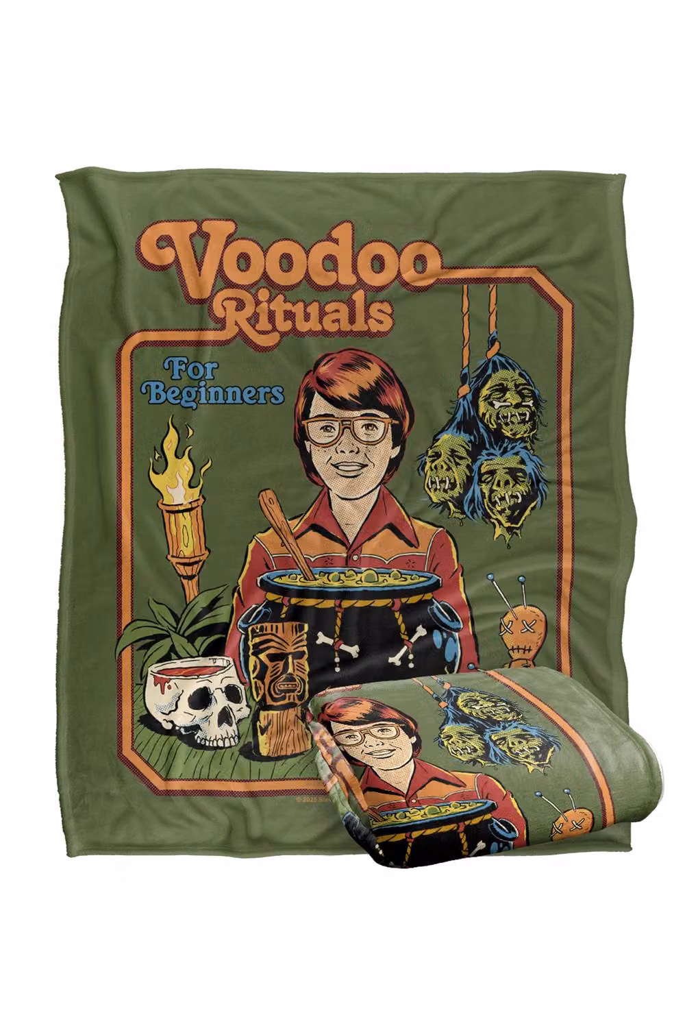 Steven Rhodes Voodoo Rituals Super Soft Fleece Throw Blanket, Multicolour, W/D/H: 91 x 147 cm – 2