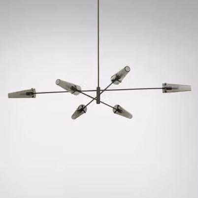 CTO Lighting Axis Large DALI-B Modern Black Metal Suspended Pendant Light