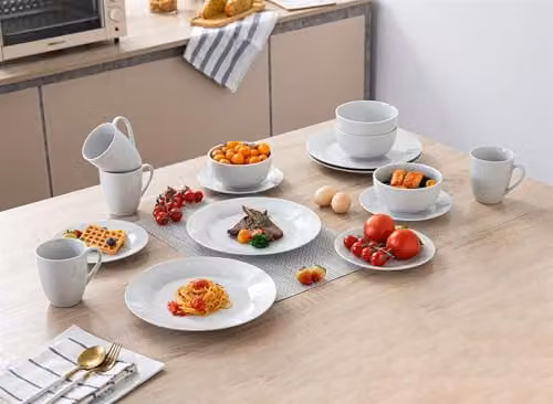 Simpa Timeless 16-Piece White Porcelain Dinner Service Set – 2