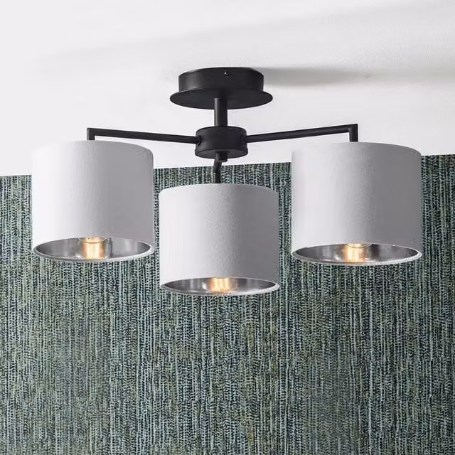 Pacific Lifestyle Modern 3-Light Cylinder Pendant Ceiling Light in Black – 1