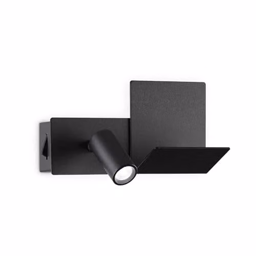 Netlighting Komodo-1 LED Wall Reading Light in Black with In-Built Switch, 3000K Warm White